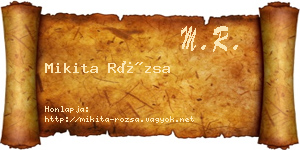 Mikita Rózsa névjegykártya
